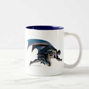 Vyn Batman Leaping Side View Två-Tonad Mugg