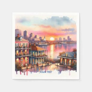 Vyn Fantasy Cute Sunset New Orleans Pappersservett