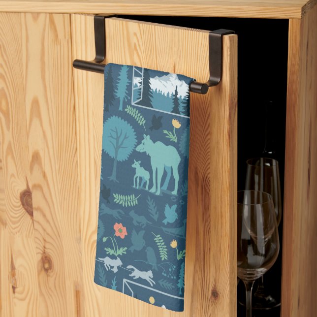 Vyn från Alaska Windows Kitchen Towel Kökshandduk (Thirds Fold)