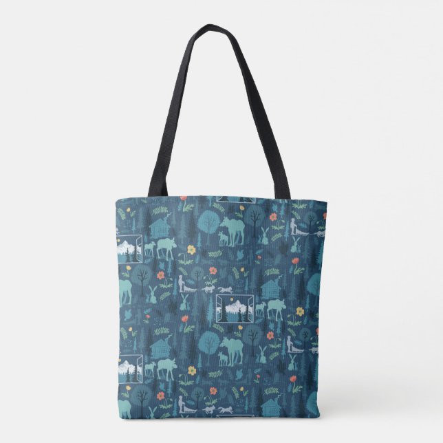 Vyn från Alaska Windows Tote Bag Tygkasse (Baksida)