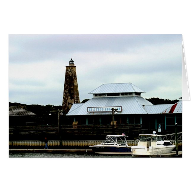 Vyn från Bald Head Harbour Hälsningskort (Framsidan Horizontal)