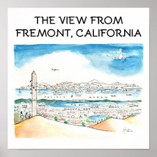 Vyn från Fremont, Kalifornien Poster
