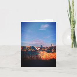 Vyn, från graffiti-väggen. kort