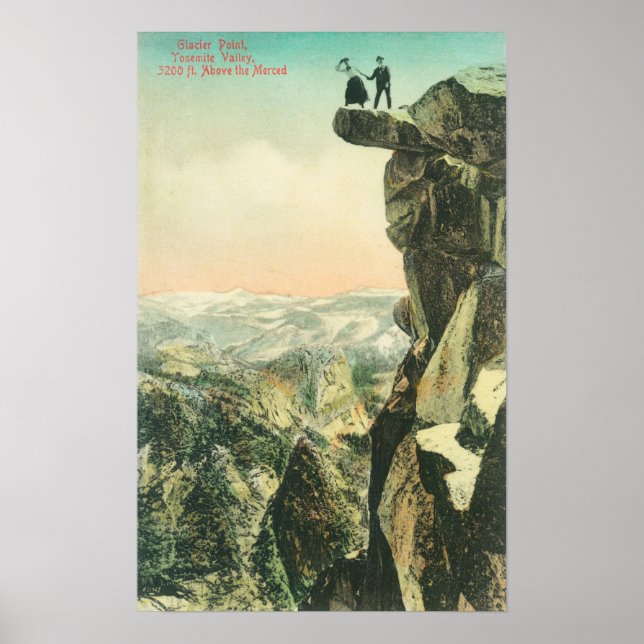 Vyn Glacier Point Tittar över Yosemite Poster (Framsidan)