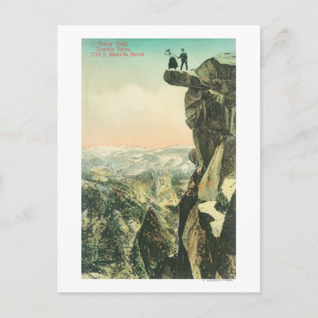 Vyn Glacier Point Tittar över Yosemite Vykort (Framsida)