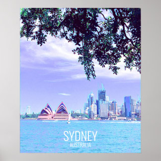 vyn Opera House Sydney Harbour vatten Poster