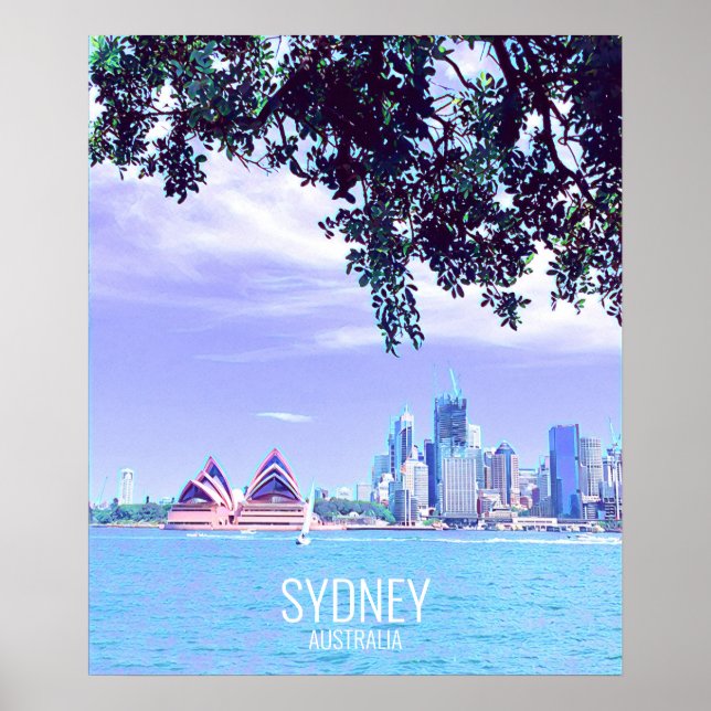 vyn Opera House Sydney Harbour vatten Poster (Framsidan)