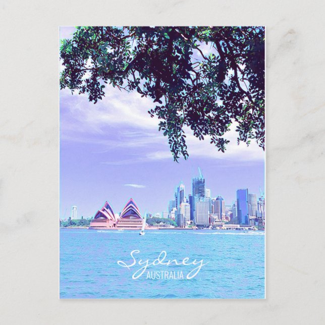 vyn Opera House Sydney Harbour vatten Vykort (Framsida)