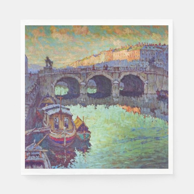 Vyn Sankt Petersburg (ryska staden) Pappersservett (Framsidan)