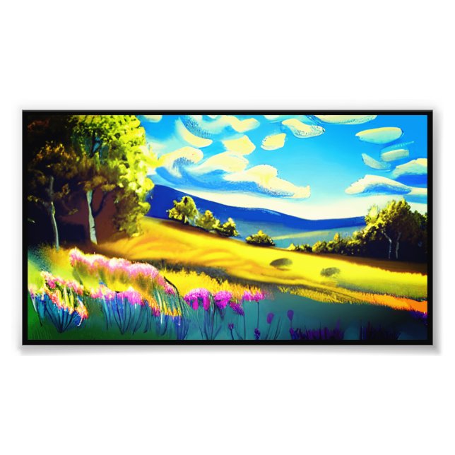 Vyn vid Backe i liggande läge Fototryck (Framsidan)