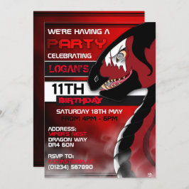 Vypenthus Dragon Birthday-inbjudningar Inbjudningar