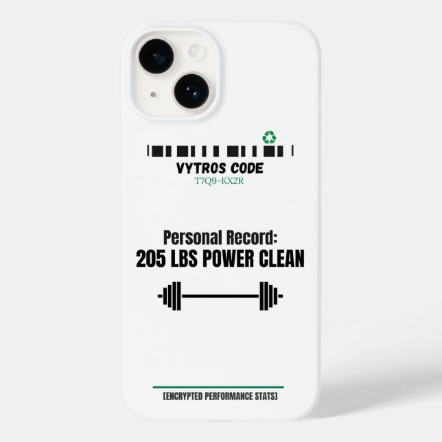 VYTROS "Encrypted Performance Stats" iphone case (Baksida)