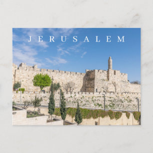 vyvykort för Jerusalem Old City Walls-vyn Vykort