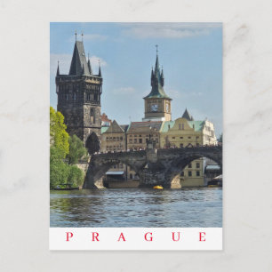 vyvykort för Prag Charles Bridge torn vykort