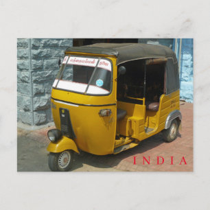 vyvyvykort för automatisk rickshaw i Indien Vykort