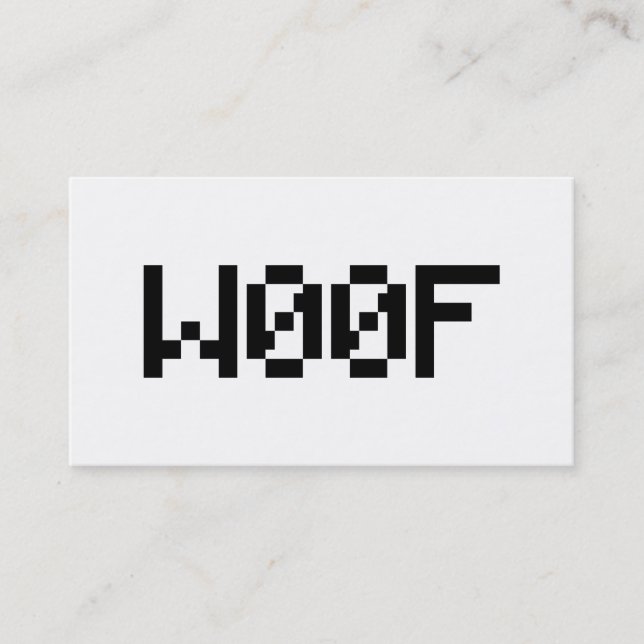 W00F [Leetspeak Animal Sounds] Visitkort (Framsida)