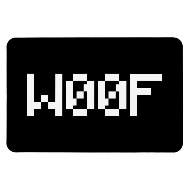 W00F [Leettala Animal Ljud] Magnet (Horisontell)