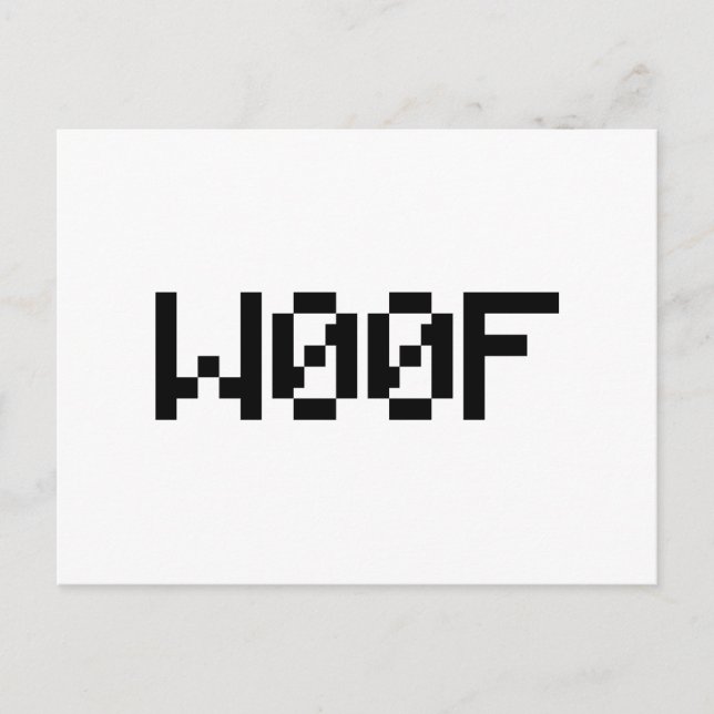 W00F [Leettala Animal Ljud] Vykort (Framsida)