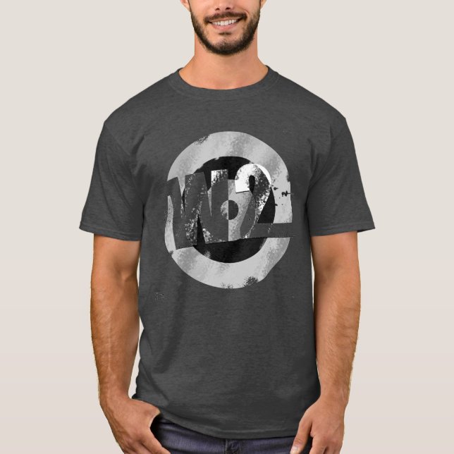 W2 Band Logotyp Tee (svartvitt) (Framsida)