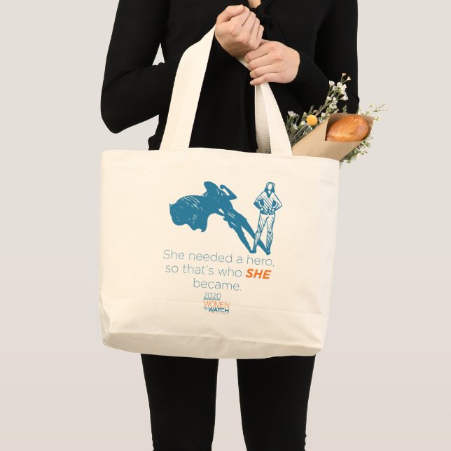 W2W Tote Bag - Hon behöver en Hero Jumbo Tygkasse (Framsida (produkt))