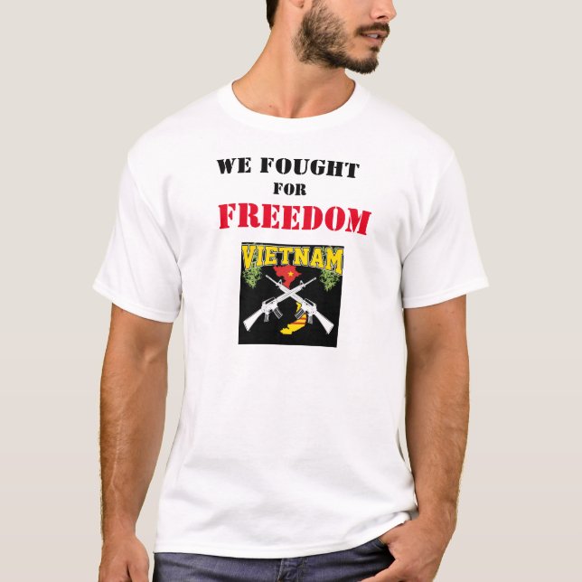W3E FOUGHT for FREEDOM T Shirt (Framsida)