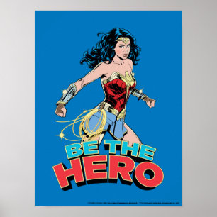 W84  Bli  Tecknaden för kvinnor i Hero Poster