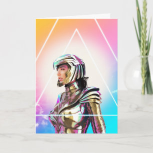 W84 Lo Fi kvinna Golden Armor Porträtt Kort