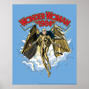 W84 Retro Tecknad Guld Armor kvinna Poster
