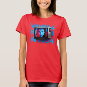 W84 Statisk TV-apparat för kvinnligt Retro T Shirt