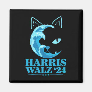 W 24 Blue Wave of Cat Dam Vote for Kamala Magnet