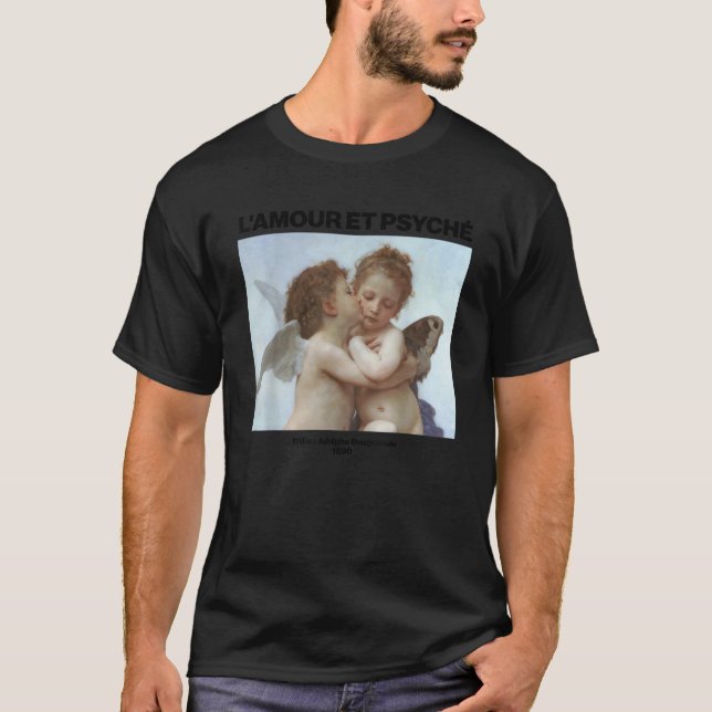 W A Bouguereau L Kärlek et Psych, First Kiss T S Shirt (Framsida)