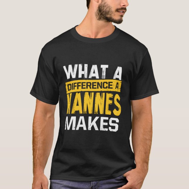 W A Difference A Hannes Makes Namn Hannes T Shirt (Framsida)