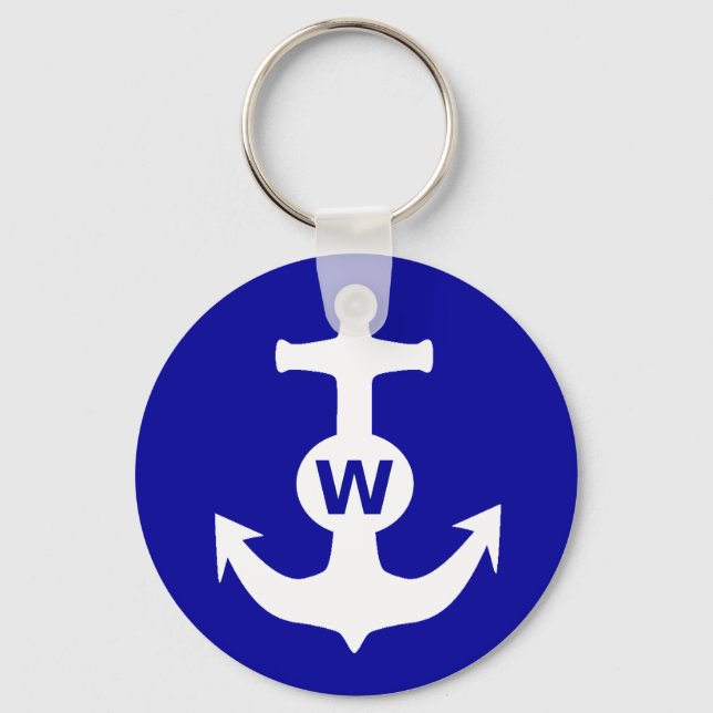W Anchor Wanchor Insult Funny Gift Nyckelring (Framsida)