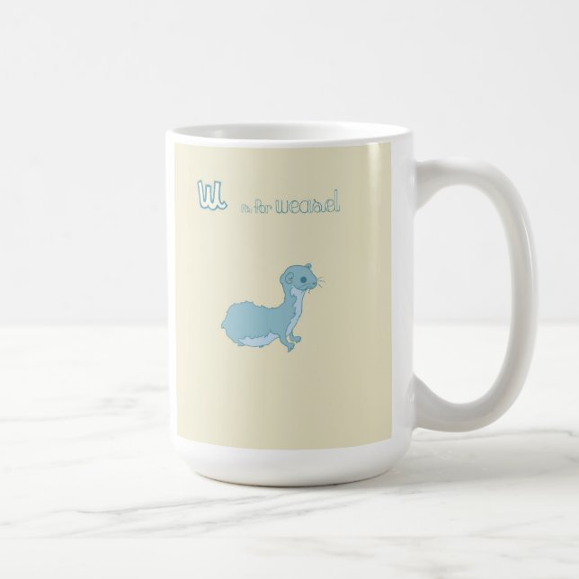 W är för vessla kaffemugg (Höger)