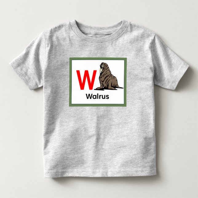 W är för Walrus T Shirt (Framsida)