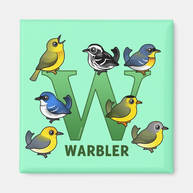 W är för Warbler Magnet (Framsidan)