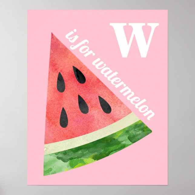 W är för Watermelon Poster (Framsidan)