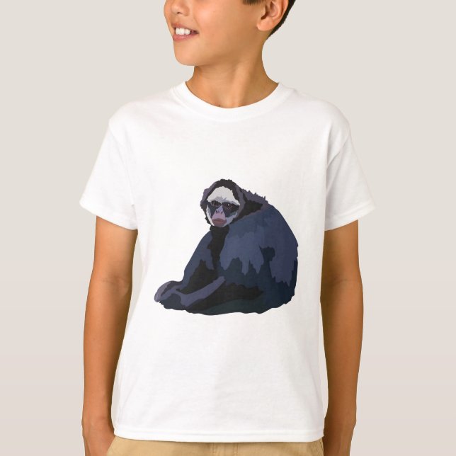 W är för White Cheeked Spider Monkey T Shirt (Framsida)