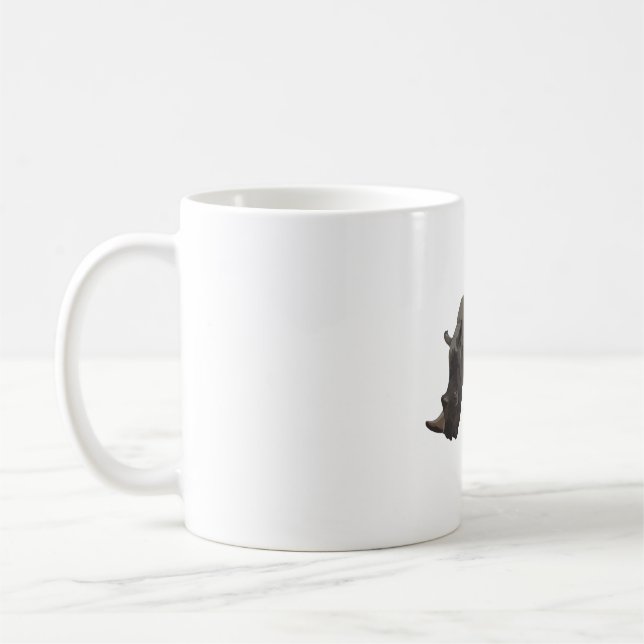 W är för White Rhino Kaffemugg (Vänster)
