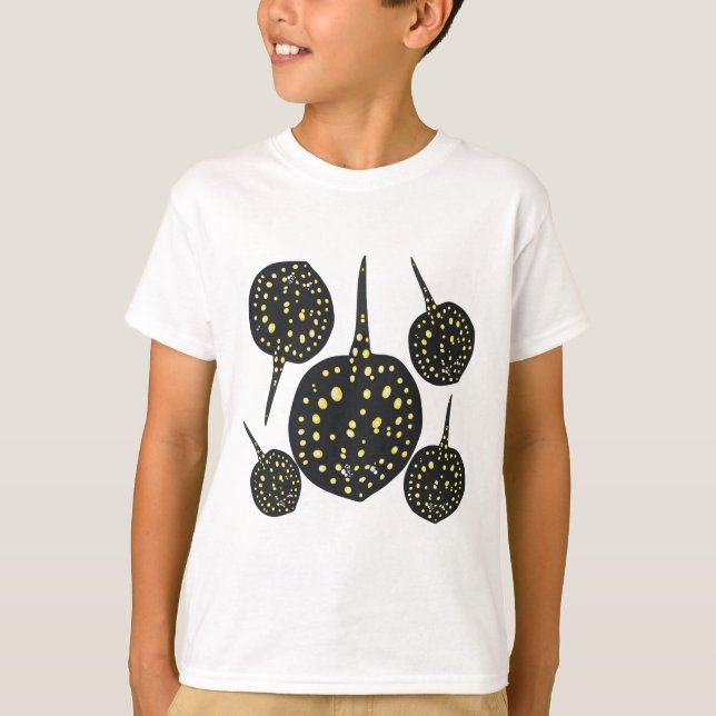 W är för White Spoted Stingray T Shirt (Framsida)