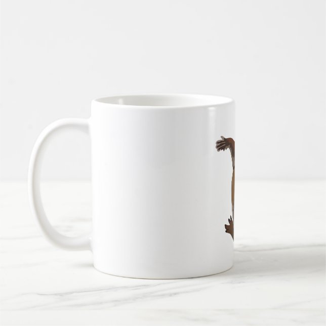 W är för Wooly Lemur Kaffemugg (Vänster)