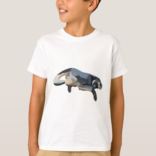 W är till White Bellzed Spider Monkey T Shirt (Framsida)