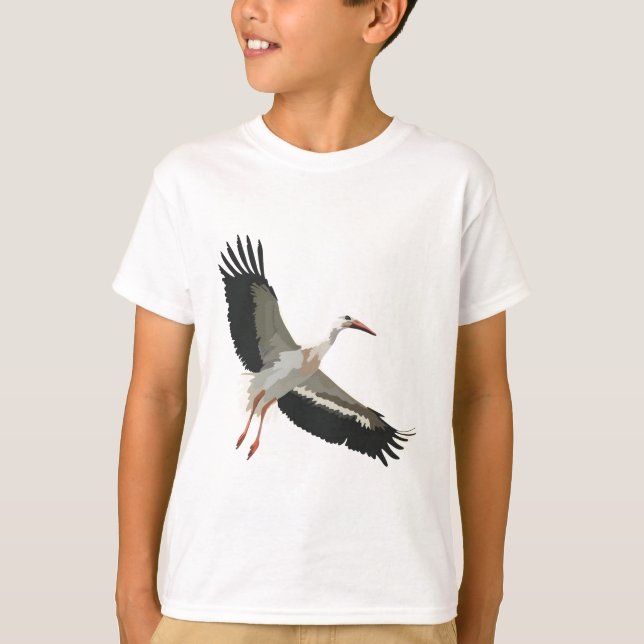 W är till White Stork T Shirt (Framsida)