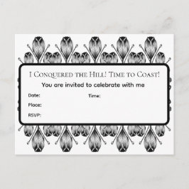 W&B I Conquered the Hill! TOHS Party Invitation Inbjudan Vykort