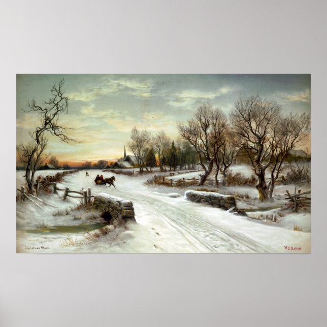 W.C. BAUER-CHRISTMAS MORN-PRINT POSTER (Framsidan)