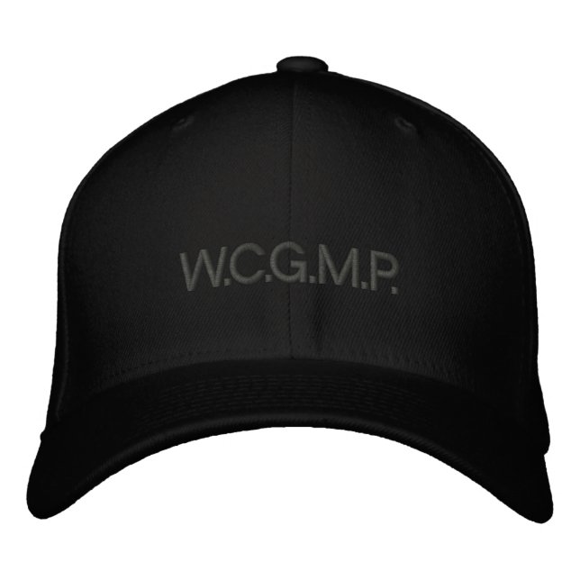 W.C.G.M.P. broized hat - mörk Broderad Keps (Framsida)