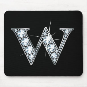 "W" Diamond Bling Mousepad Musmatta