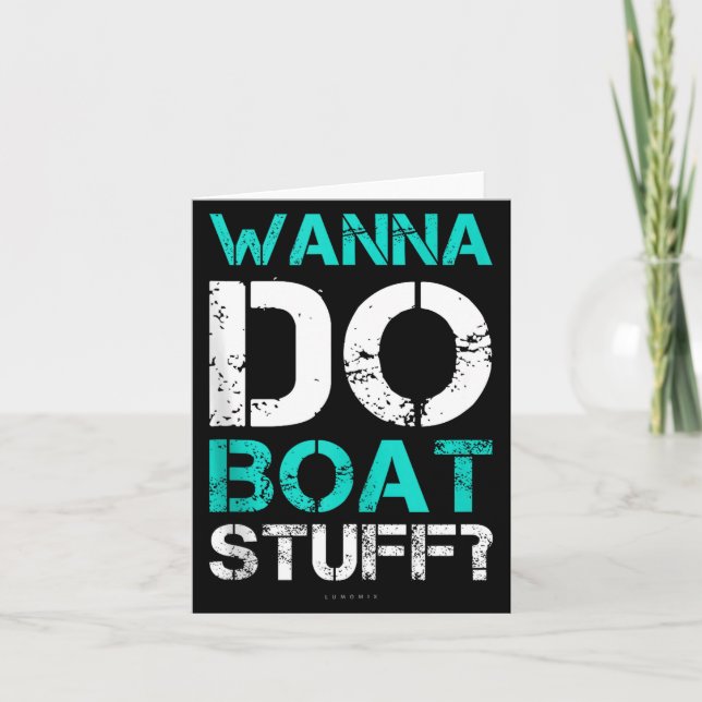 W Do Boat Stuff Tanks Funny Cruise Lake Vacation T Kort (Framsida)
