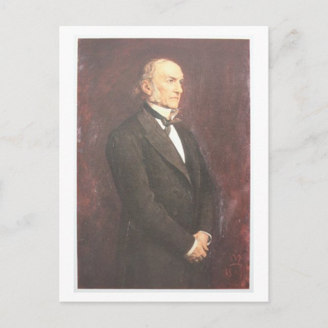 W.E. Gladstone by Millais Vykort (Framsida)