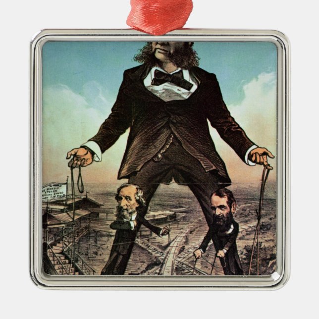 W.H. Vanderbilt som 'en koloss av vägar Julgransprydnad Metall (Framsidan)